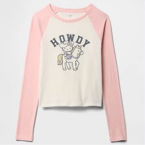 New Gap Kids Hello Kitty Graphic Raglan T-Shirt XL12 Hello kitty HOWDY graphic